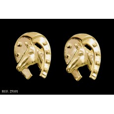 Brinco Ferradura Cavalo Dourado Pequeno